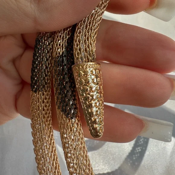 Serpentine Snake Design Wrap Necklace serpent multi - Picture 10 of 13